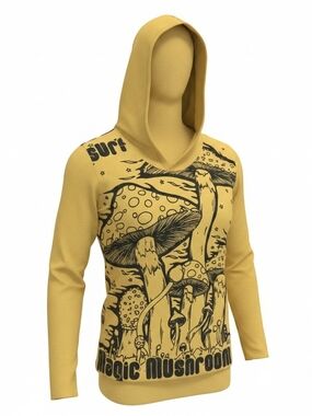 Sure Design unisex crinkled cotton magic mushroom hoodie M/L